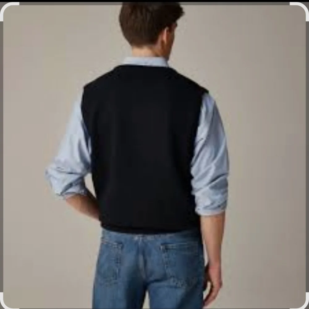 J.crew Men's Black V-Neck Sweater Vest
